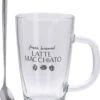 Excellent Houseware Set Van 2x Latte Macchiato Glazen Inclusief Lepels 300 Ml - Koffie Glazen - Cappuccino Glazen