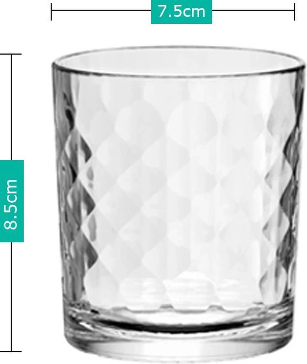 Altom Design - Drinkglazen - Waterglazen - Limonadeglazen - Sapglazen - Hoge Kwaliteit - Vaatwasserbestendig - Stapelbaar - 240ml -Set Van 6 6 Altom Design - Drinkglazen - Waterglazen - Limonadeglazen - Sapglazen - Hoge Kwaliteit - Vaatwasserbestendig - Stapelbaar - 240ml -Set Van 6 - Afbeelding 4