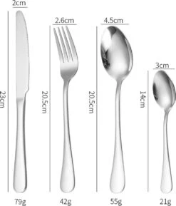 Merkloos Melili Bestekset-Bestek Set 24-delig-6 Persoons Bestekset-tafelmes-tafelvork-soeplepel-dessertlepel-roestvrijstalen Bestekset-multi Kleur -Beste Bestek Winkel 1027x1200 1