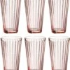 CasaLupo Longdrinkglazen Lawe Rose 400 Ml - 6 Stuks