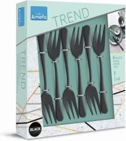 Amefa Taartvorkjes - 6 Stuks - Zwart 9 Amefa Taartvorkjes - 6 Stuks - Zwart -Beste Bestek Winkel 1071x1200