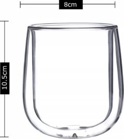 Luxe Dubbelwandige Koffieglazen - Cappuccino Glazen - Dubbelwandige Theeglazen - 350 ML - 4 Stuks -Beste Bestek Winkel 1073x1200