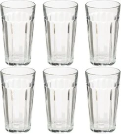 Set Van 6x Stuks Water/sap Glazen Lorenz 350 Ml Van Glas - Drinkglazen - Waterglazen