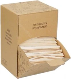 Natureko - Houten Roerstaafjes (FSC) 110mm - 2000 Stuks -Beste Bestek Winkel 1086x1200