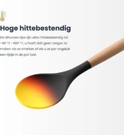 Hescom Siliconen Gesloten Opscheplepel Met Anti-aanbaklaag - Keukengerei Met Ergonomisch Design - Hittebestendige Serveerlepel - Vaatwasservriendelijk -Beste Bestek Winkel 1104x1200