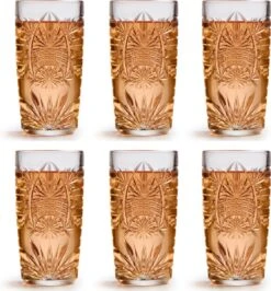 Libbey Longdrinkglas Atik - 360 Ml / 36 Cl - 6 Stuks - Vaatwasserbestendig - Vintage Design - Hoge Kwaliteit