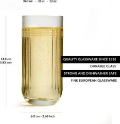 Libbey Longdrinkglas The Gats – 360 Ml / 36 Cl - 6 Stuks - Vaatwasserbestendig - Uniek Design - Hoge Kwaliteit -Beste Bestek Winkel 1156x1200