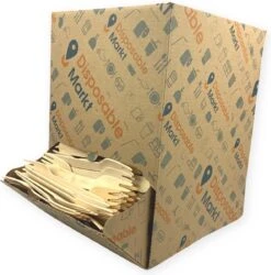 750 Stuks Houten Vork In Dispenser Box - Houten Bestek - Vorken - Bio Vorken - Hout In Dispenserdoos - Dispenser Doos Bestek - Karton Dispenser - Papier Dispenser Box Met Bestek - Cutlery - Biologisch Afbreekbaar - Milieuvriendelijk - FSC - Wegwerp -Beste Bestek Winkel 1185x1200 2