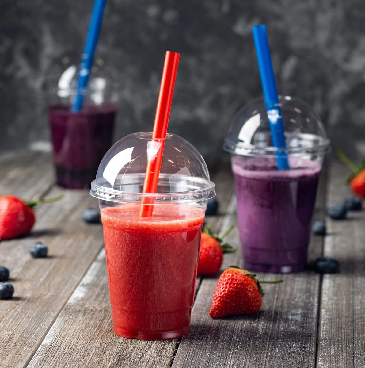 Smoothie Bekers - 100 Stuk(s) - 300 Ml - To Go - Incl Open Deksel - Transparant - Royal WM - Kerst Servies 4 Smoothie Bekers - 100 Stuk(s) - 300 Ml - To Go - Incl Open Deksel - Transparant - Royal WM - Kerst Servies - Afbeelding 2