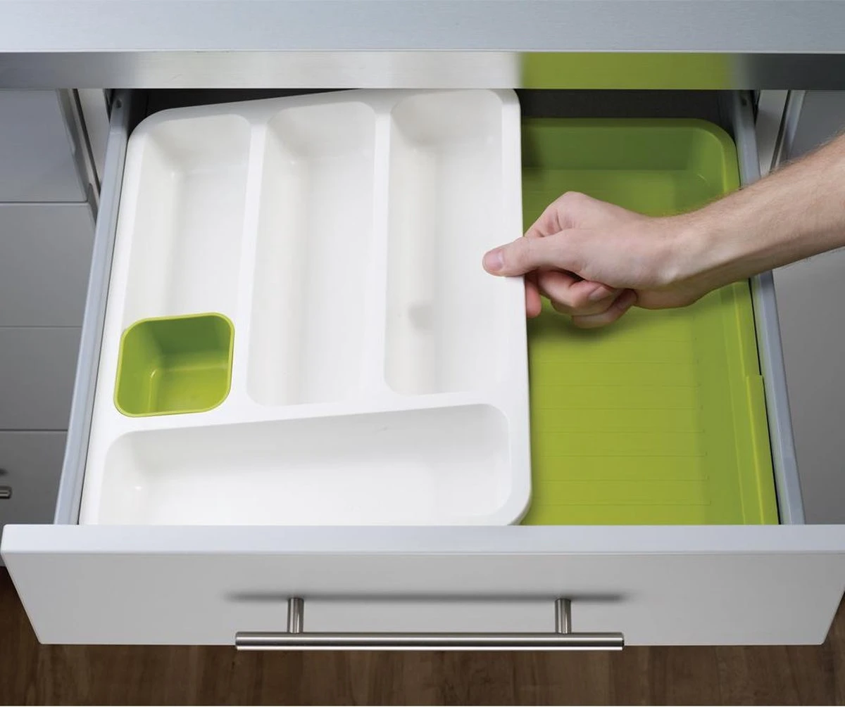 Joseph Joseph Uitschuifbare Bestekbak - Grijs - Sorteervakken & Verstelbaar & Uitschuifbaar 4 Joseph Joseph Uitschuifbare Bestekbak - Grijs - Sorteervakken & Verstelbaar & Uitschuifbaar - Afbeelding 3