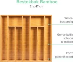 Grote Bestekbak Bamboe 51x47cm | Besteklade Van Coninx | Bestekhouder | Opbergbak | Duurzaam | Voor Laden Van 47cm Diep 16 Grote Bestekbak Bamboe 51x47cm | Besteklade Van Coninx | Bestekhouder | Opbergbak | Duurzaam | Voor Laden Van 47cm Diep -Beste Bestek Winkel 1200x1017