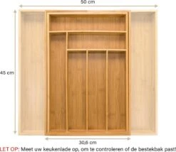Budu Uitschuifbare Bamboe Bestekbak #45 (45 Cm Diep) - Bestekcassette Hout - Besteklade - 45 X 30,6 - 50 Cm - 6/8 Vakken 15 Budu Uitschuifbare Bamboe Bestekbak #45 (45 Cm Diep) - Bestekcassette Hout - Besteklade - 45 X 30,6 - 50 Cm - 6/8 Vakken -Beste Bestek Winkel 1200x1041 1