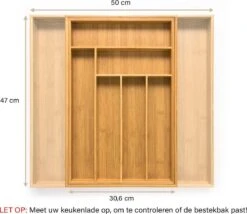 Budu Uitschuifbare Bamboe Bestekbak #47 (47 Cm Diep) - Bestekcassette Hout - Besteklade - 47 X 30,6 - 50 Cm - 6/8 Vakken 16 Budu Uitschuifbare Bamboe Bestekbak #47 (47 Cm Diep) - Bestekcassette Hout - Besteklade - 47 X 30,6 - 50 Cm - 6/8 Vakken -Beste Bestek Winkel 1200x1041
