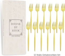 House Of Husk® Gouden Gebaksvorkjes - Dessertvorken - Taartvorkjes - Cocktailvorken - Klein Vorkjes - 12 Stuks - RVS - 14cm -Beste Bestek Winkel 1200x1049 1