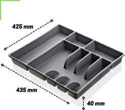 Emhouse XL Bestekcassette Bestekbak Kunststof Besteklade Bestekbak 43,5x42,5x4 Cm Wit -Beste Bestek Winkel 1200x1055