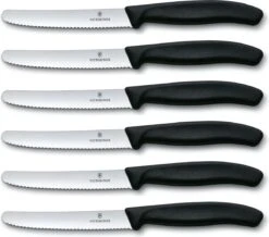 Victorinox Tafelmes 6 Stuks Zwart Krom Heft -Beste Bestek Winkel 1200x1060