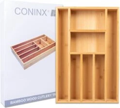 Coninx Bestekbak Bamboe 31CM Breed - Besteklade - Opbergbak - Duurzaam - Voor Laden Vanaf 47cm Diep -Beste Bestek Winkel 1200x1079 1