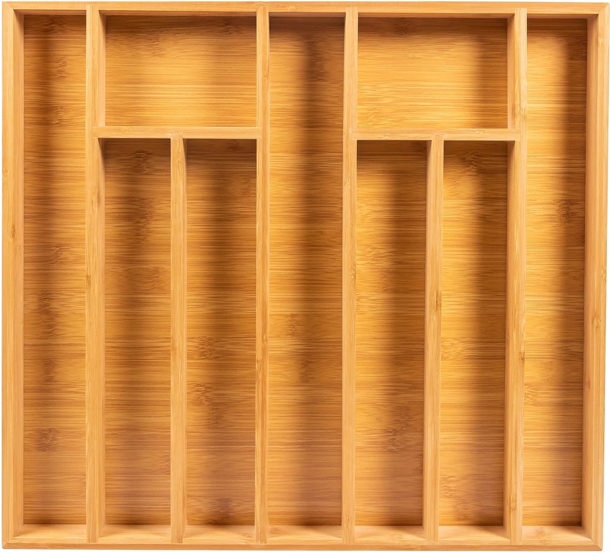 Grote Bestekbak Bamboe 51x47cm | Besteklade Van Coninx | Bestekhouder | Opbergbak | Duurzaam | Voor Laden Van 47cm Diep 3 Grote Bestekbak Bamboe 51x47cm | Besteklade Van Coninx | Bestekhouder | Opbergbak | Duurzaam | Voor Laden Van 47cm Diep