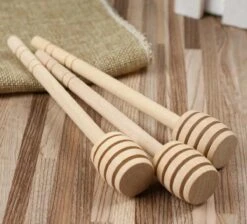 Honing Lepel - Dipper - Hout - Honeydripper - Keukengerei - Ontbijt - Hout - 2 Stuks - 15.5 Cm -Beste Bestek Winkel 1200x1086