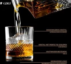 Kristal Superior Whiskey Glazen Set In Luxe Geschenkdoos By GDLF® - Whiskey Set - Hoogwaardig 100% Lood-Vrij Kristal - Made In Europa - Luxe Waterglazen - Gin Tonic Glazen - Cocktailglazen - Likeurglazen - Whisky Glazen - Cadeau Voor Man & Vrouw -Beste Bestek Winkel 1200x1089 1