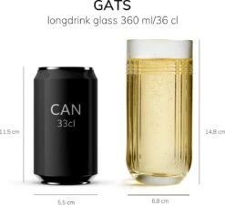 Libbey Longdrinkglas The Gats – 360 Ml / 36 Cl - 6 Stuks - Vaatwasserbestendig - Uniek Design - Hoge Kwaliteit -Beste Bestek Winkel 1200x1094 4
