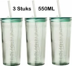 Drinkglas Met Rietje En Deksel – 550ml – 3 Stuks -Beste Bestek Winkel 1200x1101 1