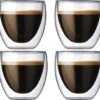 Dubbelwandige Koffieglazen - Set Van 4 - Dubbelwandige Glazen - Theeglazen - 150 Ml - Ook Geschikt Voor Krups, Senseo, Nespresso & Espresso -Beste Bestek Winkel 1200x1110