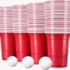 Merkloos Beerpong - 50 Stuk(s) - Red Cups Inc. 3 Ballen - Beerpong Drankspel - Plastic Bekers - Beer Pong -Beste Bestek Winkel 1200x1127 2