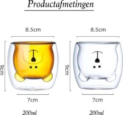 Set Van 2 Beer Design Dubbelwandige Glazen - Dubbelwandige Koffieglazen - Latte Macchiato Koffiemok/Koffiebeker - Double Glass Waterglazen - Theeglazen - Espresso Kopjes - Koffiekop & Koffiemok - Drinkglazen 250ML -Beste Bestek Winkel 1200x1129 1