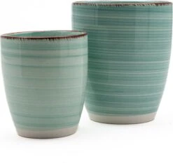 Koffiekopjes - Ocean Blue - Koffiebeker - Unieke Kleuren - Blauw - Set Van 12 Kopjes (ook Los Verkrijgbaar) - 160ML En 340ML - Porselein - Hip En Trendy -Beste Bestek Winkel 1200x1138 2