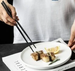 Alheco 6 Paar Koreaanse Chopsticks - Eetstokjes - Metaal / RVS - Zwart -Beste Bestek Winkel 1200x1138