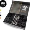 LaCardia Bestekset Glans Zwart – 24-delig Bestek – 6 Persoons – Bestek Zwart Voor 6 Personen -Beste Bestek Winkel 1200x1139