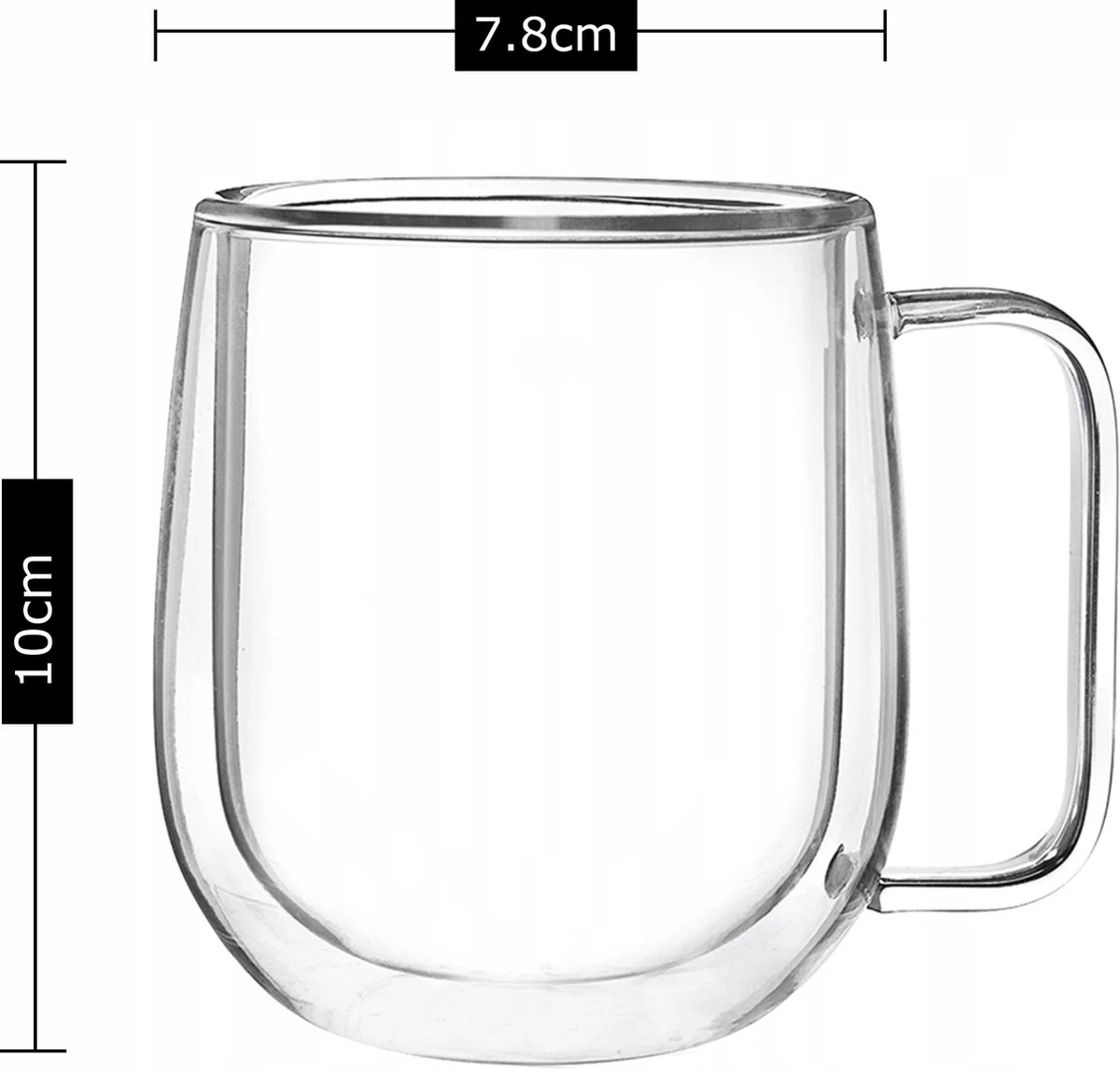 Dubbelwandige Koffieglazen Met Oor - Cappuccino Glazen - Dubbelwandige Theeglazen - 300 ML - 4 Stuks 8 Dubbelwandige Koffieglazen Met Oor - Cappuccino Glazen - Dubbelwandige Theeglazen - 300 ML - 4 Stuks - Afbeelding 6