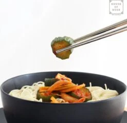 House Of Husk Chopsticks Set - Koreaanse Eetstokjes - Vaatwasserbestendig - RVS - 5 Paar - Duo Tone - Zwart Zilver -Beste Bestek Winkel 1200x1167