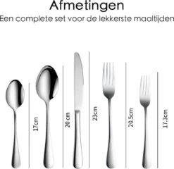 Bestekset Zilverkleurig - 72-delig - 12 Personen - Complete Set -Beste Bestek Winkel 1200x1168