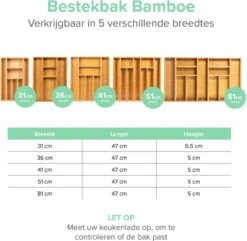 Grote Bestekbak Bamboe 81x47CM - Coninx Besteklade - Opbergbak - Duurzaam - Bamboe - Voor Laden Vanaf 47cm Diep -Beste Bestek Winkel 1200x1172 1