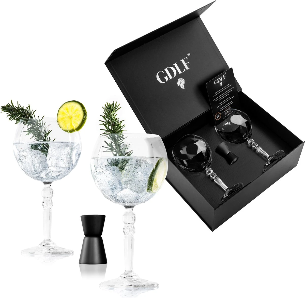 GDLF® Gin Tonic Glazen Set In Een Luxe Geschenkdoos - Incl. Zwarte RVS Maatbeker 30/15ML - Hoogwaardig Loodvrij Kristal - Made In Europe - Cocktail Glazen - 600ML - Cocktail Set - Gin Tonic Geschenkset - Cadeau Voor Man/Vrouw 3 GDLF® Gin Tonic Glazen Set In Een Luxe Geschenkdoos - Incl. Zwarte RVS Maatbeker 30/15ML - Hoogwaardig Loodvrij Kristal - Made In Europe - Cocktail Glazen - 600ML - Cocktail Set - Gin Tonic Geschenkset - Cadeau Voor Man/Vrouw