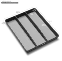 Madesmart Bestekbak - Besteklade 3 Vakken - Antraciet -Beste Bestek Winkel 1200x1181 1