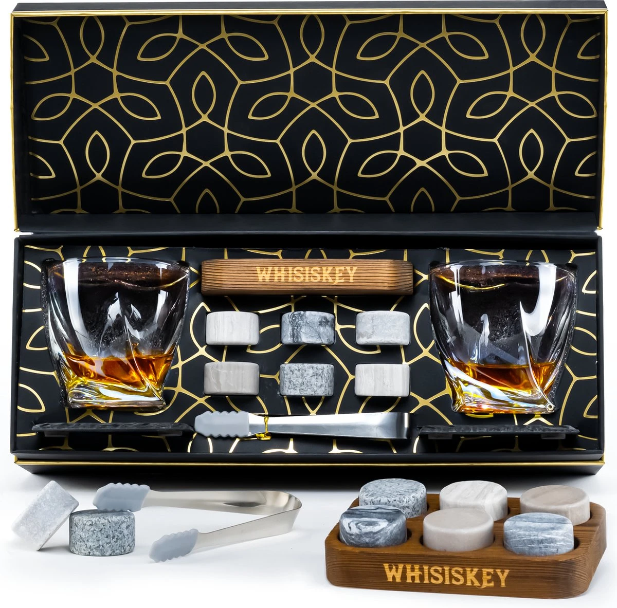 Whisiskey Luxe Whiskey Rocks Set - Whiskey Stones - 6 Stuks - IJstang - Herbruikbare IJsblokjes - Graniet Whiskey Stenen Voor Glazen - Accessoires - IJklontjes Steen - Drank Koeler - Cadeau Voor Man & Vrouw 3 Whisiskey Luxe Whiskey Rocks Set - Whiskey Stones - 6 Stuks - IJstang - Herbruikbare IJsblokjes - Graniet Whiskey Stenen Voor Glazen - Accessoires - IJklontjes Steen - Drank Koeler - Cadeau Voor Man & Vrouw