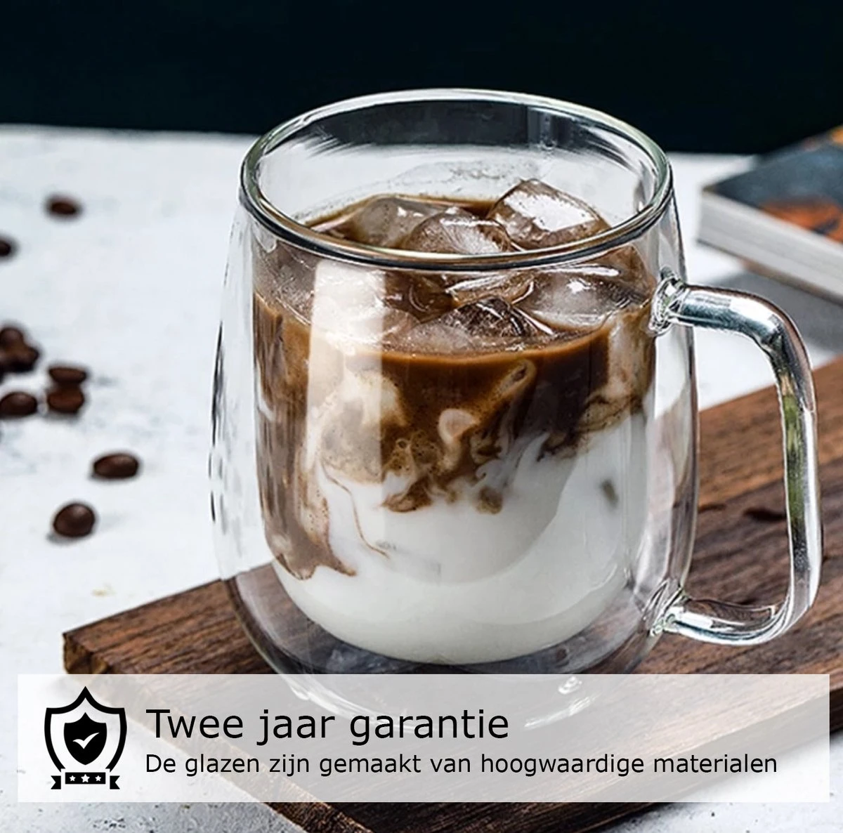 Dubbelwandige Koffieglazen Met Oor - Cappuccino Glazen - Dubbelwandige Theeglazen - 300 ML - 4 Stuks 10 Dubbelwandige Koffieglazen Met Oor - Cappuccino Glazen - Dubbelwandige Theeglazen - 300 ML - 4 Stuks - Afbeelding 8
