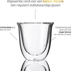 Dubbelwandige ESPRESSO Glazen Van Borosilicaat - Warme En Koude Dranken Kopjes - 70 ML - Set Van 6 -Beste Bestek Winkel 1200x1195 17