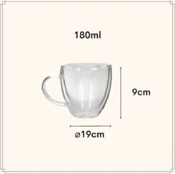 OTIX Dubbelwandige Koffieglazen - Koffiekopjes - 180 Ml - Set Van 4 - Transparant - Latte Macchiato Glazen -Beste Bestek Winkel 1200x1195 19