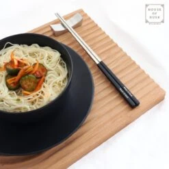 House Of Husk Chopsticks Set - Koreaanse Eetstokjes - Vaatwasserbestendig - RVS - 5 Paar - Duo Tone - Zwart Zilver -Beste Bestek Winkel 1200x1198 12