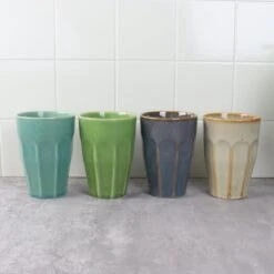 Orange85 Cappuccino Mokken - Latte Macchiato Glazen - 330 Ml - Hittebestendig - Set Van 4 - Porselein - Multicolor - Cappuccino Glazen - Cappuccino Kopjes -Beste Bestek Winkel 1200x1200 1037