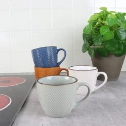 OTIX Koffiekopjes - Met Oor - Set Van 4 - Verschillende Kleuren - Aardewerk - 250 Ml -Beste Bestek Winkel 1200x1200 1056