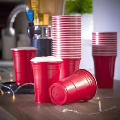 Merkloos Beerpong - 50 Stuk(s) - Red Cups Inc. 3 Ballen - Beerpong Drankspel - Plastic Bekers - Beer Pong -Beste Bestek Winkel 1200x1200 1089