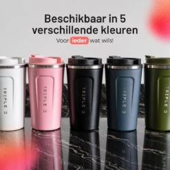 Triple J® Koffiebeker To Go - Thermosbeker - BPA & Lekvrij - 510ml - Zwart -Beste Bestek Winkel 1200x1200 1119