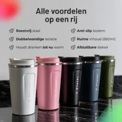 Triple J® Koffiebeker To Go - Thermosbeker - BPA & Lekvrij - 510ml - Zwart -Beste Bestek Winkel 1200x1200 1124