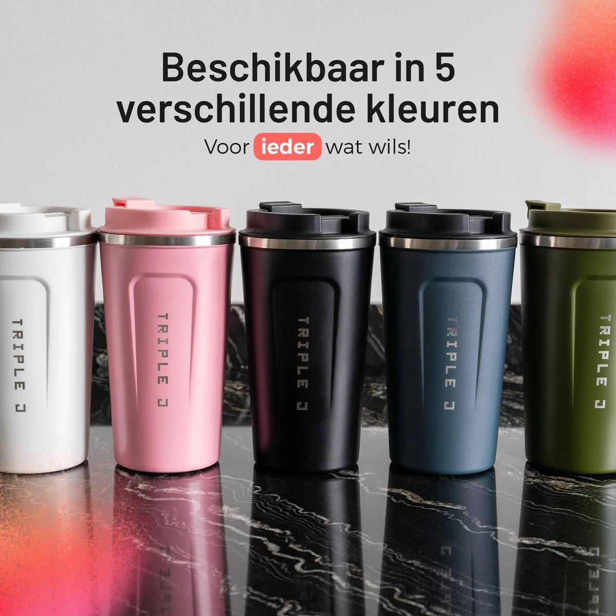 Triple J® Koffiebeker To Go - Thermosbeker - BPA & Lekvrij - 510ml - Groen 6 Triple J® Koffiebeker To Go - Thermosbeker - BPA & Lekvrij - 510ml - Groen - Afbeelding 4