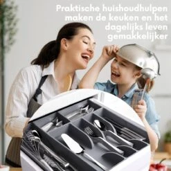 Emhouse XL Bestekcassette Bestekbak Kunststof Besteklade Bestekbak 43,5x42,5x4 Cm Wit -Beste Bestek Winkel 1200x1200 119